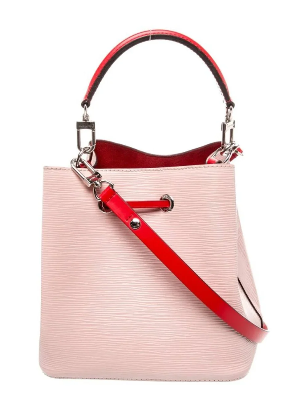 Louis Vuitton Epi Néonoé BB Rose Ballerine Colorblock Bucket Bag Pink Red, lux
